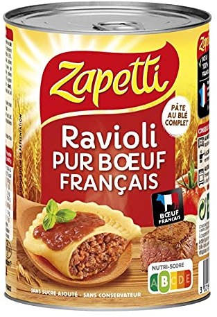 ZAPETTI - Ravioli Pur Boeuf Francais 400G - Lot De 4