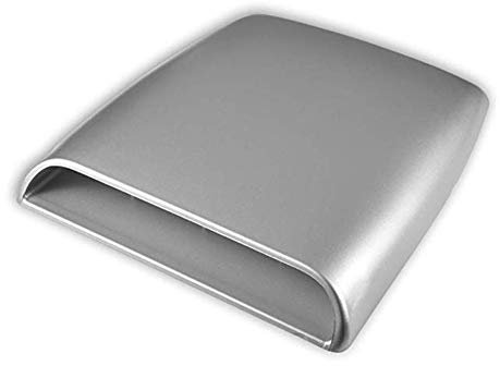 Universal-Lufthutze FüR Das Auto, Boyfriend Cardig 28 * 25cm Lufteinlass Aufkleber Air Flow Motorhaube Aufkleber Lufthutze Motorhaube Vent Cover Dekoration Auto Dekorative, Silber