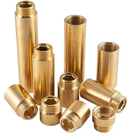 konst-install Hahnverlängerung 1/2 Zoll (IG Ø 18,6mm x AG Ø 21mm) 30mm Messing, verlängerung Fitting,Gewindefitting, Geeignet für Heizung und Trinkwasser Installation