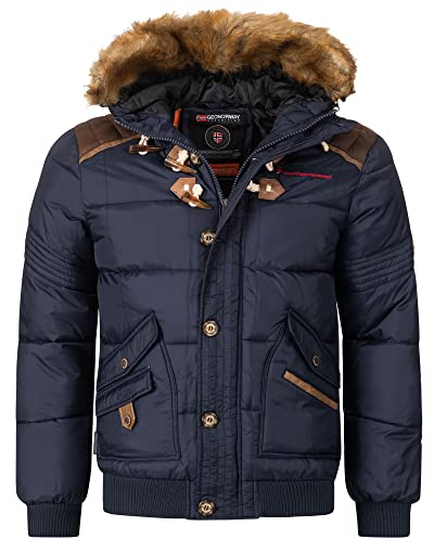 Geographical Norway Herren Winterjacke Belphegore Navy -3XL - mit UD Beanie