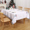 JOLLYTOP Tischdecke Weihnachtstafeldecke Abwaschbar Tischdekoration für Xmas Wasserabweisend Tischtuch mit Stern Muster Knitterfrei Tischdecke für Esszimmer Schmutzabweisend Tischtuch,Weiß,137x200cm