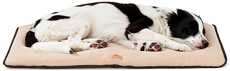 Ferplast Hundekissen Hundesofa Hundebett Mittelgroße Hunde Zweiseitig Kratzfestes und wasserdichtes Gewebe, warmes MikrofleeceWaschbare Hundematte83 x 50 x 3,5 cm.Braun