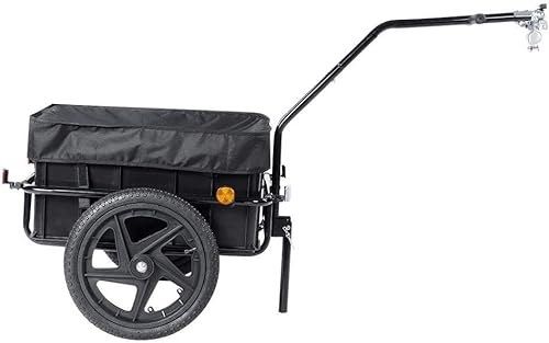 Fahrrad anhänger Fahrradwagen, 70 L Lastenanhänger, Fahrrad-Trolley, Griffträger Mit Abdeckung, Großer Lade-Fahrradanhänger-Aufbewahrungswagen