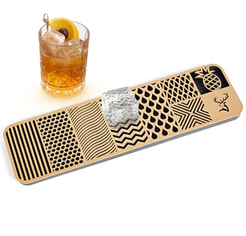 Clear Ice Stamp Tray, Custom Cube Stamp for Cocktails, Craft Modern Molds for Whiskey in 5 Seconds, Bartender Accessories for Clear Cocktails, Bourbon