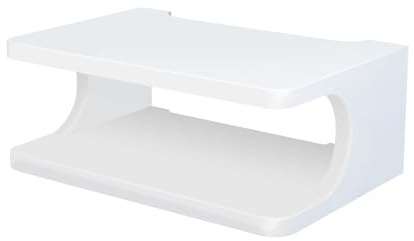 lalago WiFi router förvaringslåda, väggfäste för WLAN-router, TV-konsolhylla för WLAN telefon, DVD-hylla vägg, väggdekoration (vit)