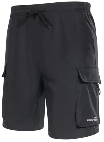 Santic MTB Hose Herren Radlerhose Schnelltrocknend Mountainbike Hose Fahrradhose mit 4D Sitzpolster Elastische Outdoor Sport Herren Radhose MTB Bike Shorts Sommer Schwarz XXL