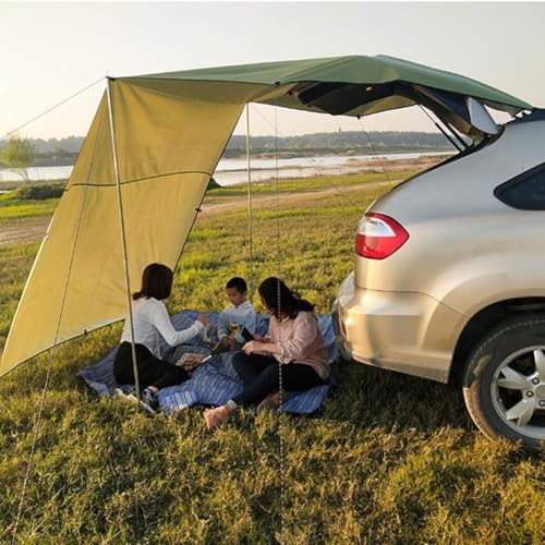 Campingzelt, Auto-Heckzelt, Sonnenschutz, tragbarer Kofferraum-Sonnenschutz, Bordmarkise, Sonnendach, Markise, geeignet für SUV, MPV, Schrägheck, Limousine, LKW (300 x 150 cm)