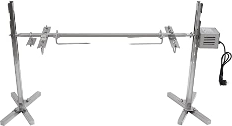 KLOOLIVE BBQ Spanferkelgrill mit Motor Höhenverstellbar elektrischer Edelstahl Drehspieß Grill Lammgrill 30kg
