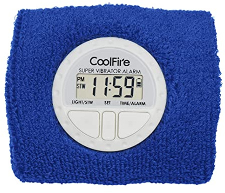 Coolfire Vibrating Alarm Clock - Silent Alarm Wristband Vibrating Alarm Watch. Silent Wrist Shock Alarm Clock. Vibration Alarm Bracelet Deep Sleeper & Vibrate Alarm