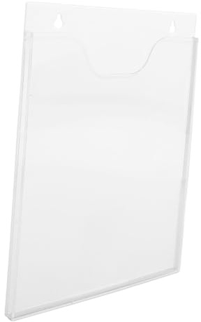 OUNONA Papierdisplayständer aus Acryl A4 Hochformat Prospekthalter Transparenter Literaturorganisator mit Wandhalterung für Broschüren und Informationsmaterial im Büro oder Geschäft