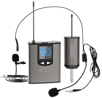 Micro Casque Sans Fil Portable Système Micro Lavalier 80m Enseignement Discours Entretien Vlog Enregistrement En Direct For PC(1)