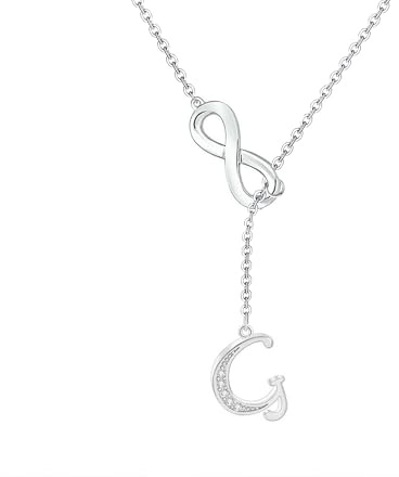 SAMINO Collana Con 26 Lettere Iniziali Per Donne E Ragazze, Collana Personalizzata Per Moglie Fidanzata Migliore Amica Sorella Anniversario Compleanno Regali Di Natale (G)