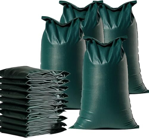 50x Sandsack 40x60 cm zum Wasserschutz bei Hochwasser - Hochwasserschutz mit Schnürband - Sack & Gewebesack ungefüllt (50)