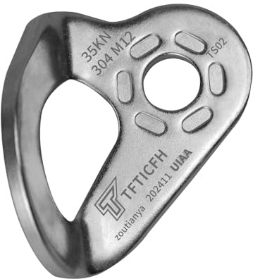 TFTICFH 35kN UIAA Certified Heavy Duty Stainless Steel M12 Climbing Bolt Hanger, 5pc Silver