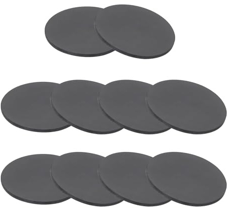 PATIKIL 10 Stück Gummi Unterlegscheiben, 30mm x 1mm (OD x Durchmesser) Rund Gummibuchsen, Gummidichtung, Flachdichtung, Dichtungspads für Haus Auto Zubehör DIY, Schwarz