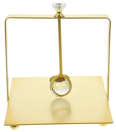 Servilletero de Mesa de Hierro Estilo Europeo 1 Pieza | Color Dorado, Acabado de Aleación de Hierro y Vidrio, para Mesa de Habitación o Restaurante
