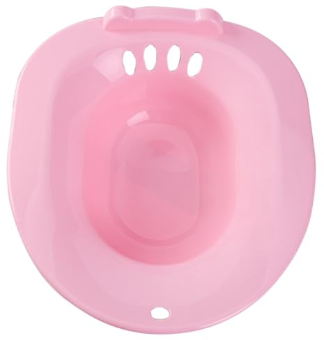 CONGARTENO Plastic Toilet Seat Sitz Bath Basin for Pregnant Women and Elderly with Non-Slip Design and Anti-Spilling Hole for Postpartum Care and Postoperative Use