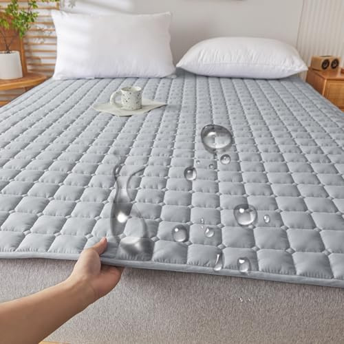 Morbuy Inkontinenzunterlage Waschbar Gesteppt Inkontinenz Stuhlauflage Groß wasserdichte für Kinder Erwachsene Saugfähige Auslaufsicher Atmungsaktive Inkontinenzunterlagen Bett (Blau,180x200cm)