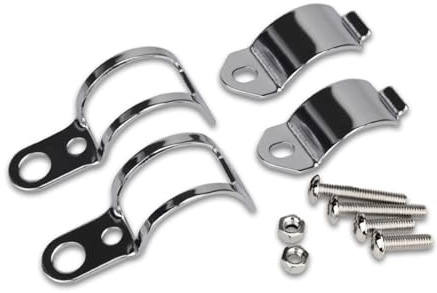 RVIFY 2Pcs Motorrad Zubehör Moto Blinker Licht Halter Universal Shock Mount Klammern Gabel Ohr Klemmen(C)