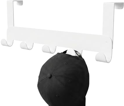 Amig - Appendino per porta - 435 x 172 x 72 mm - Appendino colore Bianco - Realizzato in Acciaio. Mod. CP42