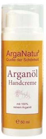 ArgaNatur | Hand-Creme | Argan-Öl Kosmetik mit Kaktusfeigenkern- und Jojoba-Öl | 50ml | Einzigartige Formel gegen trockene Haut - Zieht schnell ein und Fettet nicht