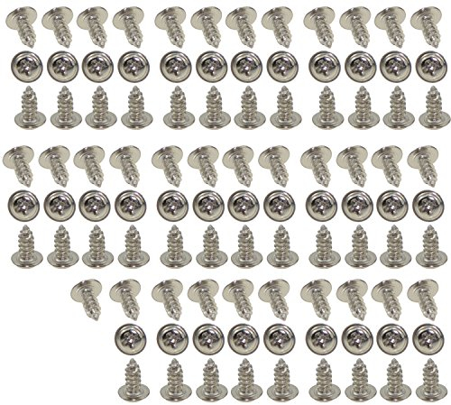 xunliu 100 Kreuzschlitz Schrauben truss-head Phillips Standard (SAE) Tabelle Metall Schrauben selbstschneidenden Schrauben mit Dichtung vernickelt PWA2.3X6 silber