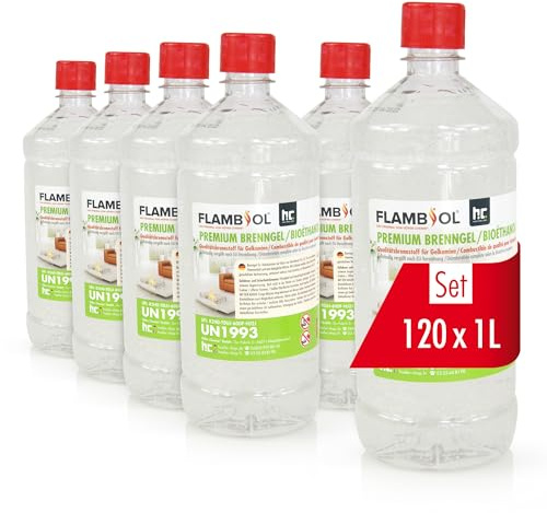 120 x 1L Bio Ethanol Gel - Transport Costs Included in 1 Litre Bottles
