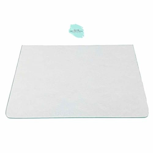 Glas Revolution Kühlschrank Einlegeboden - Strukturglas Kathedral 4 mm – Glasplatte, 2 abgerundete Ecken, alle Maße lieferbar (89,96 EUR/qm) - 485 mm x 300 mm