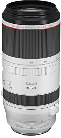 Canon RF100-500mm F4.5-7.1 L is USM Lens, Super-Telephoto Zoom Lens, Compatible with EOS R Series Mirrorless Cameras, White