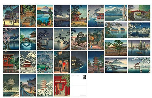 Schöne Kunst-Postkarten-Set, 30 Stück, Motiv: Tsuchiya Koitsu, Postkarten, berühmte Malerei, Retro-Kunstposter, Collage-Set