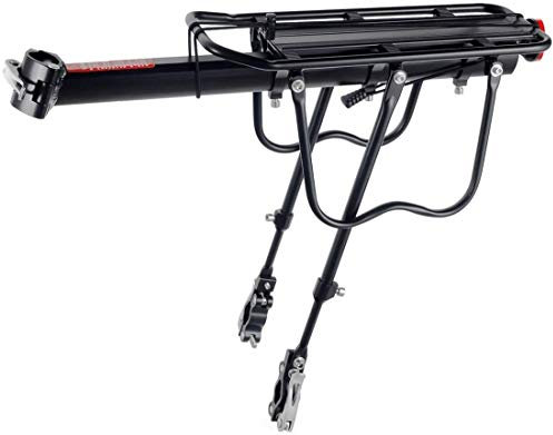 CBK-MS Alu Fahrrad Gepäckträger mit Schnellspanner zum schnell an- und abbauen, Seitenstreben in Neigung und Länge verstellbar