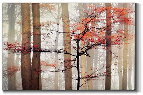 Home Decor Landscape Canvas Wall Art Abstract Floral Painting Modern Pictures Artwork Decoration for Living Room Kitchen Bathroom Office, Ready to Hang