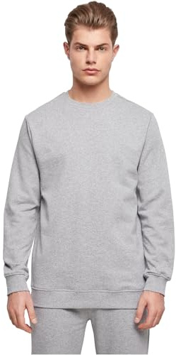 Build Your Brand Herr sweatshirt basic crewneck tröja, tröja för män finns i många färger, storlekar XS – 5XL, Grå ljung, M