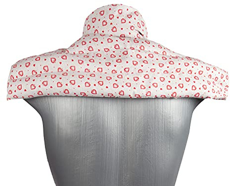 Coussin épaules et nuque avec col aux noyaux de cerises - Coussin thermique - Coussin aux graines pour la nuque - grand (Design: amour champêtre)