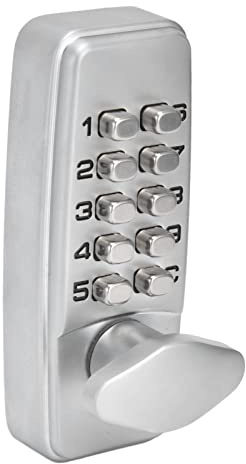 Mechanical Password Lock, 2-4 Digits Keypad Code Door Lock with Handle, Keyless Entry Password Deadbolt Keypad, No Power Supply, for Gates, Parking Lots, Offices