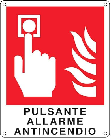 Cartello antincendio 12x14,5 cm Cartelli SegnalatoriPulsante allarme