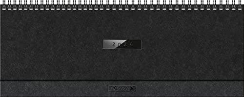 BRUNNEN Wochenkalender „Suburb Streets“ Modell 774 2024 2 Seiten = 1 Woche Blattgröße 32,6 x 10,2 cm schwarz