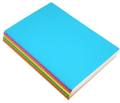 ojussa A5 Notebooks 12 Packs Kraft Cover Lined Pages 60 Pages Each Rainbow Colorful Lined Notepad Multipack Notebook for Students Writing Memos Diary Traveler Supplies Making Plans 14×21cm