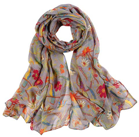 Damen Stola Festlich, Sale Sommer Schals Chiffontücher Schmetterlings-Print Loopschals Atmungsaktiv Mullschal Tücher Lang Sonnenschutz Ganzjahres-Schal Herbst Damenschal Langer Schal Damen