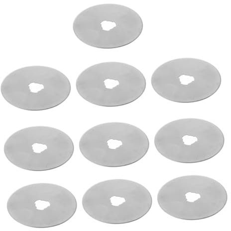 Tofficu 10stücke Runde Ersatzklingen Für Rollschneider Superdünne Schneidklingen Aufbewahrungsetui Präzise Stoff Leder Papier Basteln Zubehör Für Quilting Zuhause Und Büro