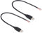 Patikil 0.3M/1Ft USB 2.0 A Male Plug Bare Wire Cable, 2 Pcs 18AWG 5V 5A USB A Plug to 2 Pin Bare Wire Open End Connector for DIY Equipment Repair