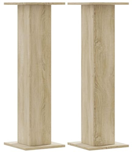 vidaXL Pflanzenständer 2 Stk. Sonoma-Eiche 30x30x95 cm Holzwerkstoff