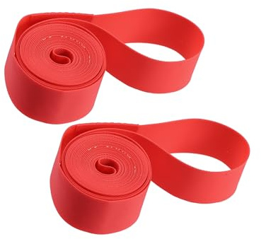 INFINAUTO 26 Zoll Fahrradfelgenstreifen, Felgenband, Innenschlauchband, PVC, Rot, 1 Paar