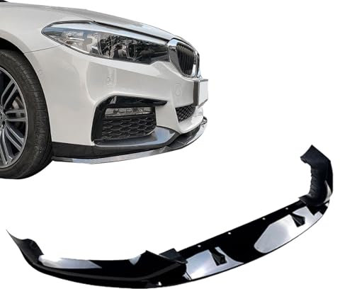 ZCZMAD Frontspoiler für BMW 5 Series G30 Early M Sport 2018-2020, Frontstoßstange Karosserie Kit Spoiler,Black