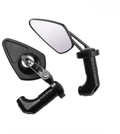 Lenkerendenspiegel Für Royal Enfield Für Continental GT Für Interceptor 650 Universelle Lenkerendenspiegel Für Motorräder. Schwarze Rückspiegel Für Motorräder Rückspiegel Seitenansicht am Lenker(Spieg