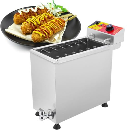 Cheese Hot Dog Sticks Fryer, Commercial Cheese Hot Dog Sticks Maker Machine, for Kitchen Restaurant Snack Bar Canteen Home,220V