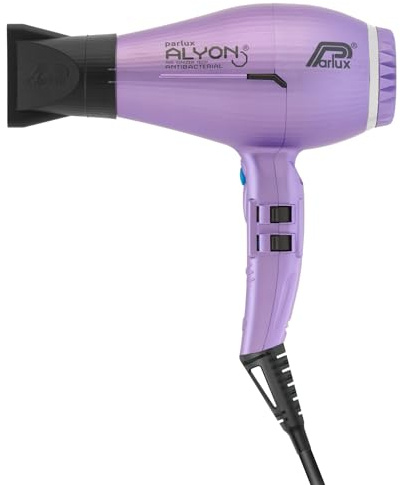 Parlux Alyon Special Edition professionell hårtork med negativa joner. Kraftfull och lätt. Snabbtorkande. Tillverkade i Italien. Färg lila matt.