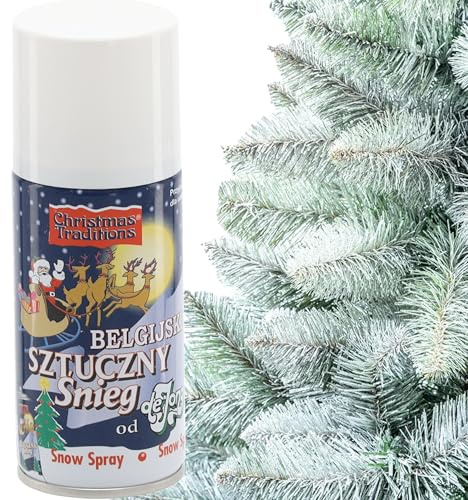 Martom KUNSTSCHNEESPRAY BELGISCH 150ML Deko Kunstschnee zum sprühen - Dekoschnee Schneefarbe Sprühschnee Fensterschnee Schnee Weihnachtsbaum Dekoration