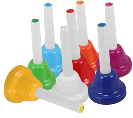 ERINGOGO 8stücke Teiliges Set Mit Handglocken Noten Musikinstrument Für Kleinkinder Und Junge Mädchen Pädagogisches Spielzeug Für Vorschule Schule Und Zuhause