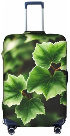 SHuWeiD Housse de protection en polyester lavable pour valise Motif fleurs de lierre, blanc, Small